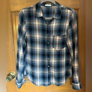 Button down plaid shirt